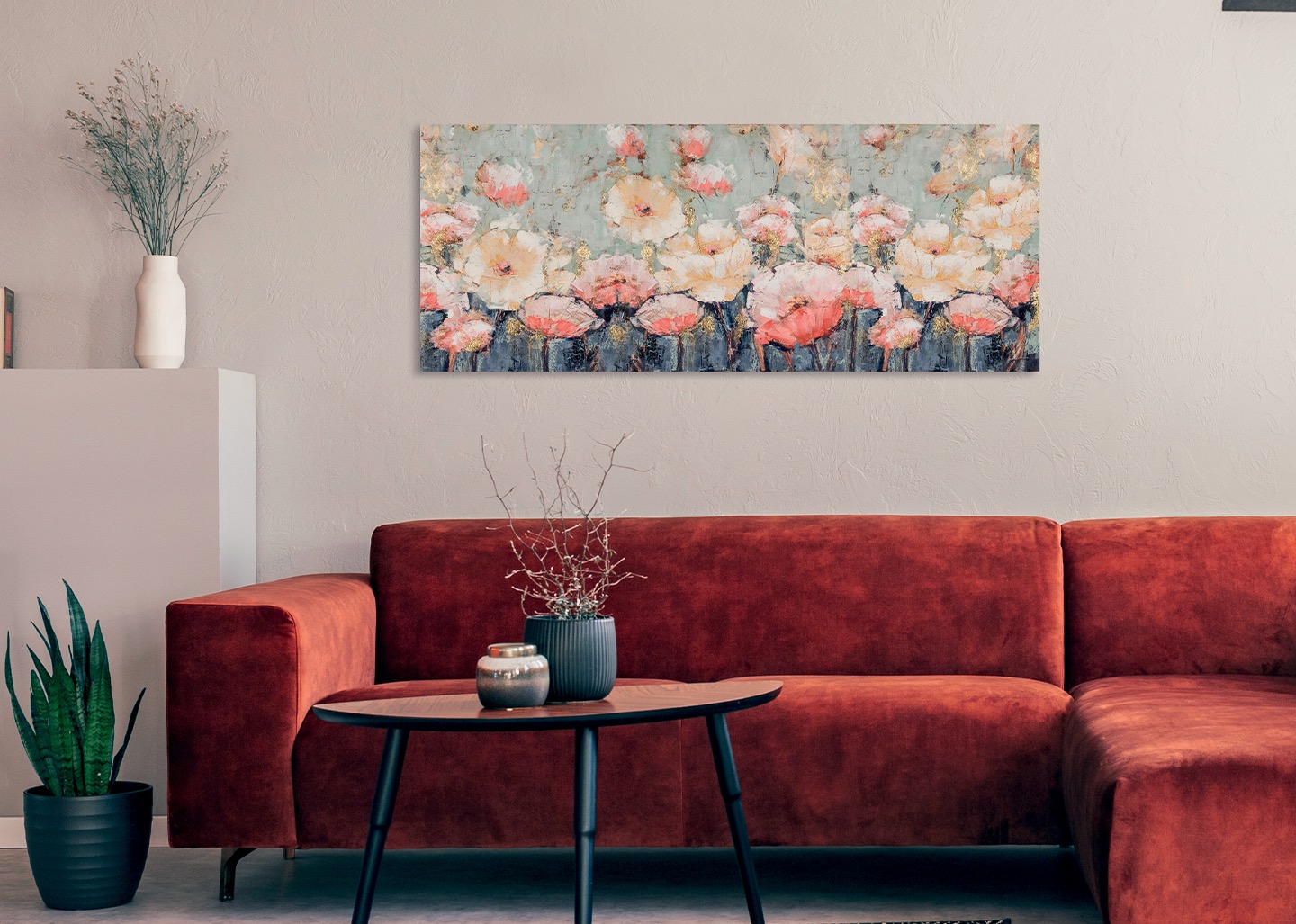 Agave quadri | Quadro Rich flowers | Quadro con fiori rosa