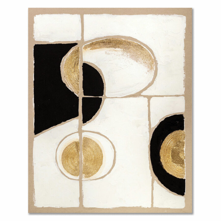 Agave quadri | Quadro astratto Black and gold 90x120