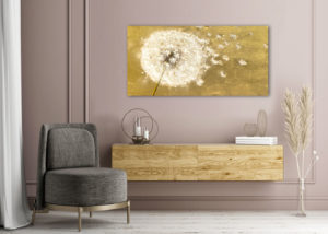 Quadro dorato Elegant roses 1