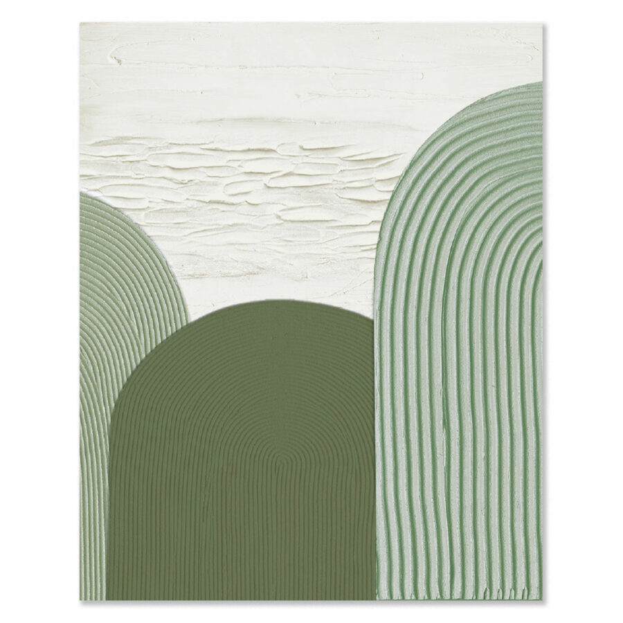 Agave quadri | Quadro astratto Green curves 80x100