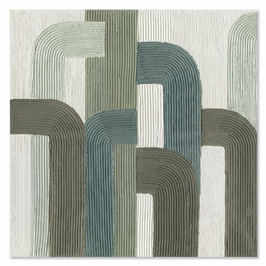 Agave quadri | Quadro astratto Green lines 100x100