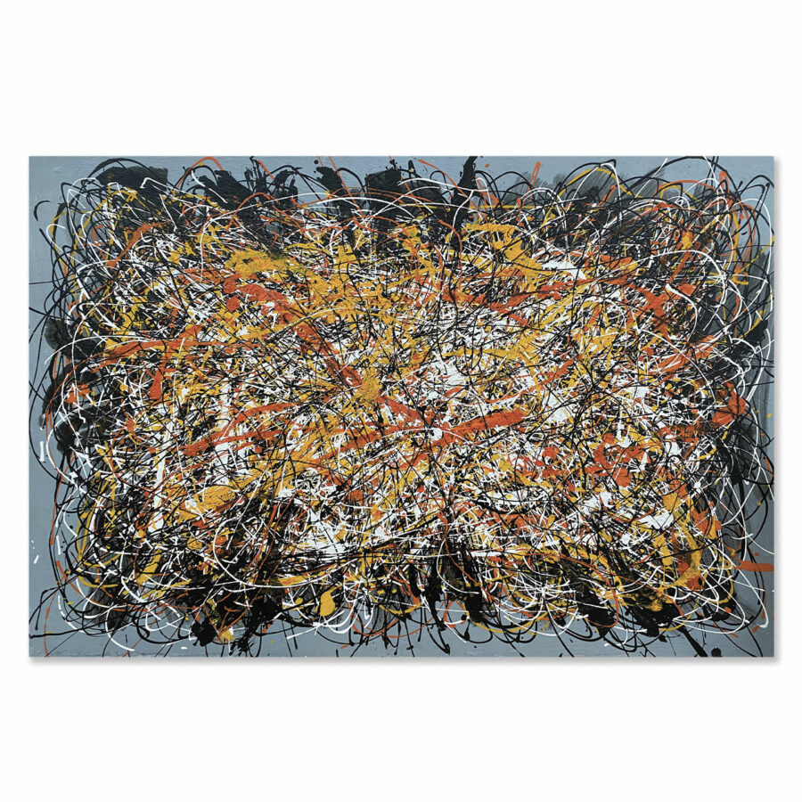 Agave quadri | Quadro astratto Omaggio a Pollock 150x100