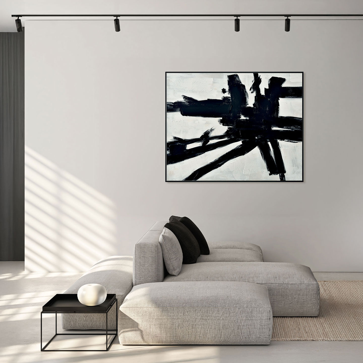 Quadro astratto Omaggio a Kline